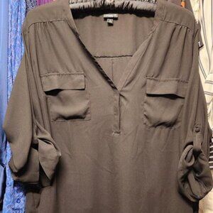 Torrid Black Harper 3/4 Sleeve Size 2